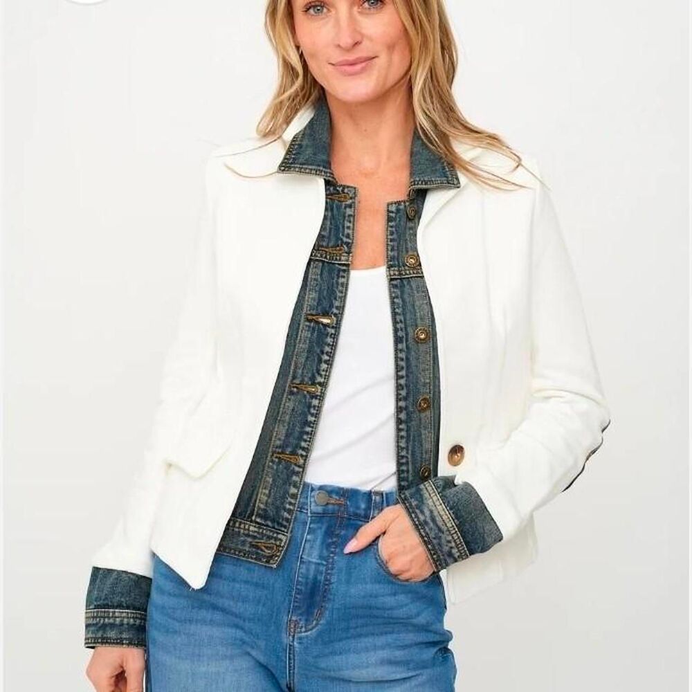 Unbranded Women's Blue and White Jacket